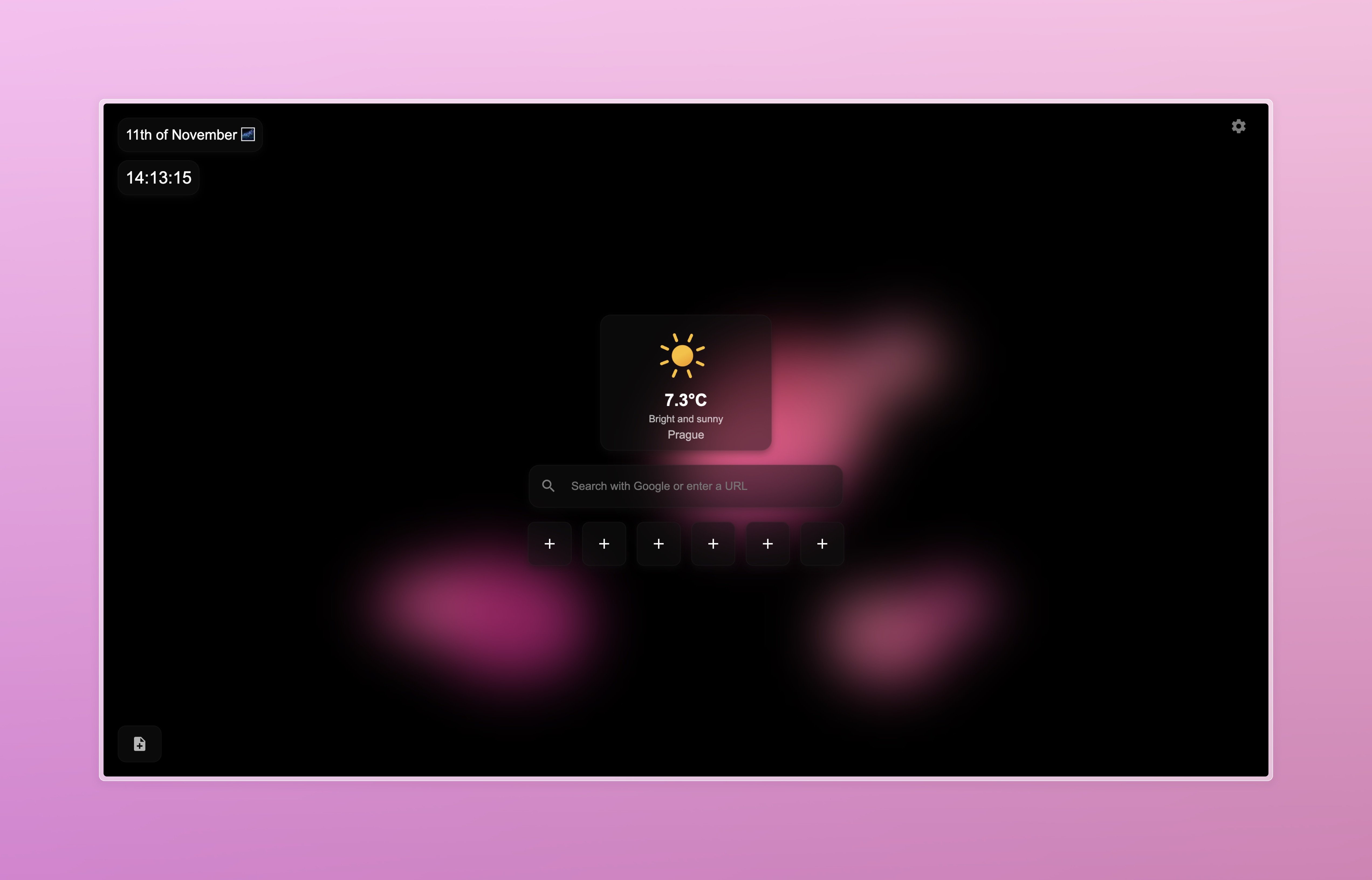 Glassmorphism Startpage Addon for Firefox